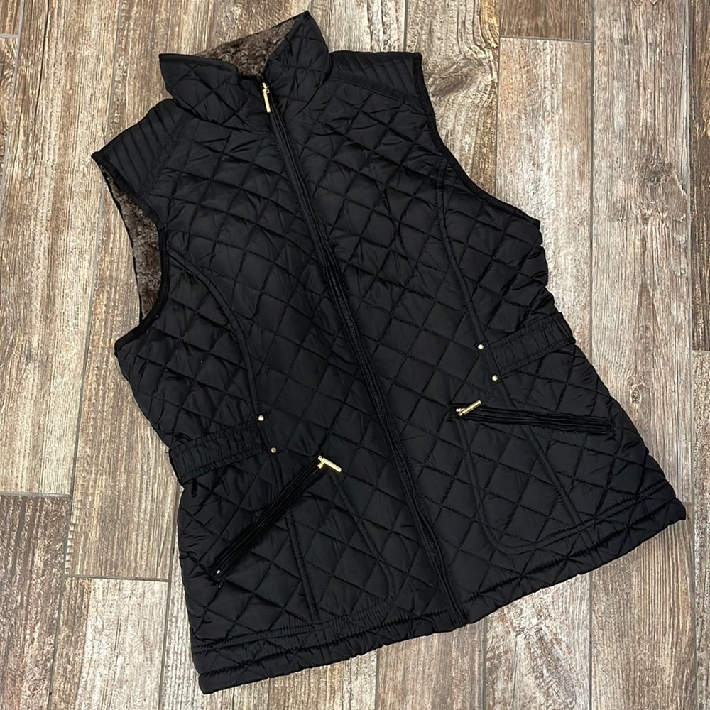 Weatherproof Quilted Faux Fur Lined Vest